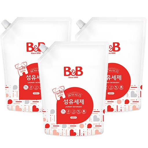 비앤비 섬유세제 1500ml 리필 3개