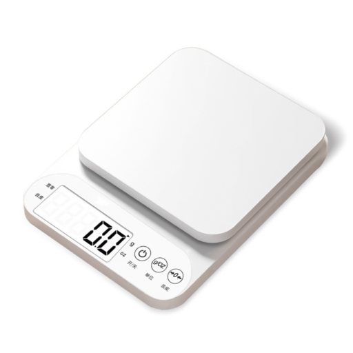小麥購物 廚房電子秤 附量杯 + 托盤 + USB充電線 + 蛋清分離器 258g, 3kg, C576, 白色