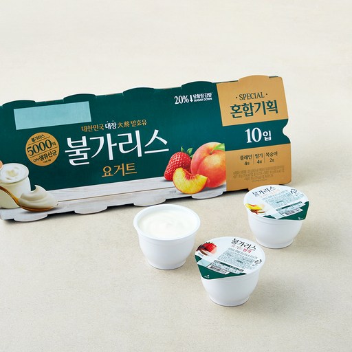 [로켓프레시] 불가리스 요거트 플레인 + 딸기 + 복숭아