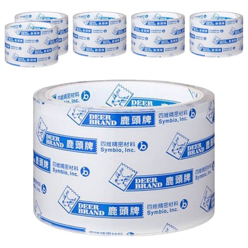 DEER BRAND 鹿頭牌 PP3Q 極透亮OPP超透明膠帶, 透明色, 6捲