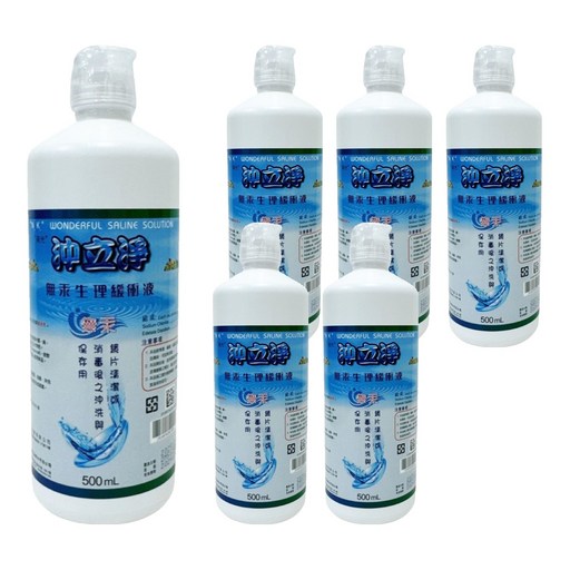 南光化學 沖立淨無汞生理緩衝液, 6瓶, 500ml