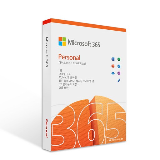 마이크로소프트 오피스 M365 Personal FPP 퍼스널 PKC QQ2-01430, QQ2-01430