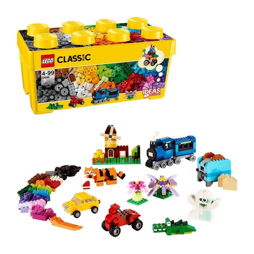 LEGO 10696 Classic 中型創意拼砌盒桶 1盒, 多色
