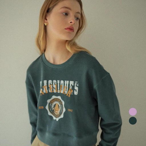 온앤온 여성용 빈티지 크롭 스웻셔츠 NEW3SE230