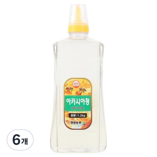 청림식품 소울백서 아카시아청 요리 카페 꿀, 1.2kg, 6개