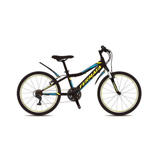지오닉스 2021년형 페르마타22SF 21단 썬런 브이 브레이크 MTB 자전거, 블랙 + 블루 + 옐로우, 141cm