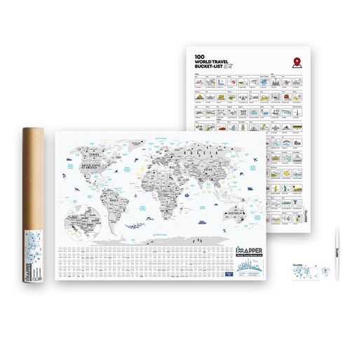 Joyous I'm Traveler World Scratch Map 世界地圖