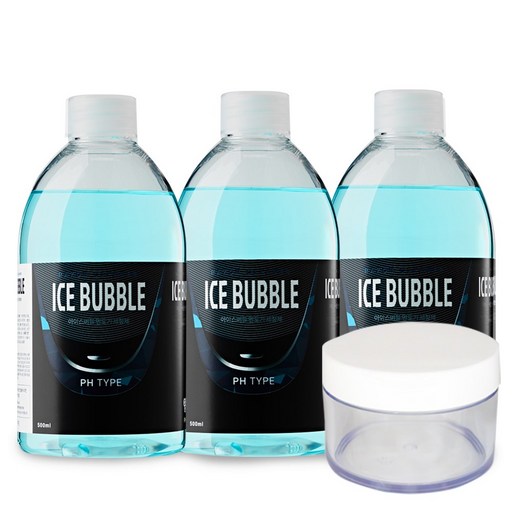 아이스버블 브라운 면도기세정액 리필 파나소닉 필립스 호환, 묶음, 필립스 호환PH타입 500ml 3개 세척용기, 1개