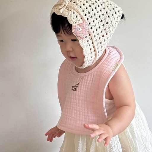 미소네이처 8중 거즈 아기 턱받이