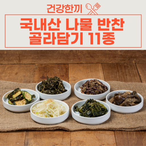 [건강한끼] 국내산 비빔밥재료 가정식 부모님 나물 반찬 골라담기 11종, 고사리 볶음 나물100g*2팩