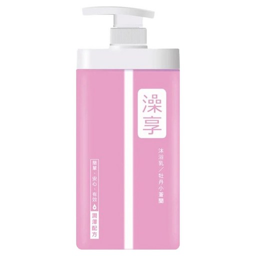 澡享 沐浴乳 牡丹小蒼蘭 潤澤配方 無皂鹼無添加, 1kg, 1瓶