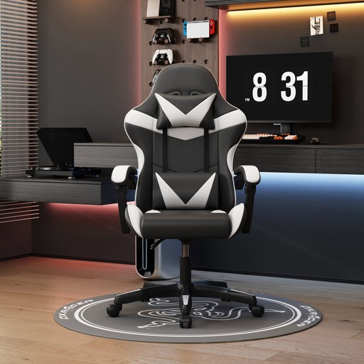 게이밍의자 각도조절가능 컴퓨터의자 회전형 승강 사무용 의자 게임의자 인체공학