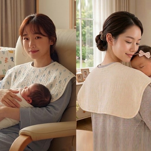 아이엠베베 엄마아빠 수유 육아 턱받이 아빠용 M