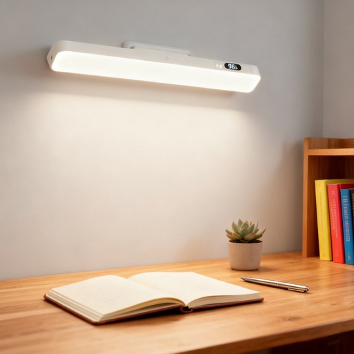 HUIJII 디지털 전력표시 무선 리모컨 탁상 스탠드 조명  간편부착 무타공 마그네틱 LED등 화장대 조명