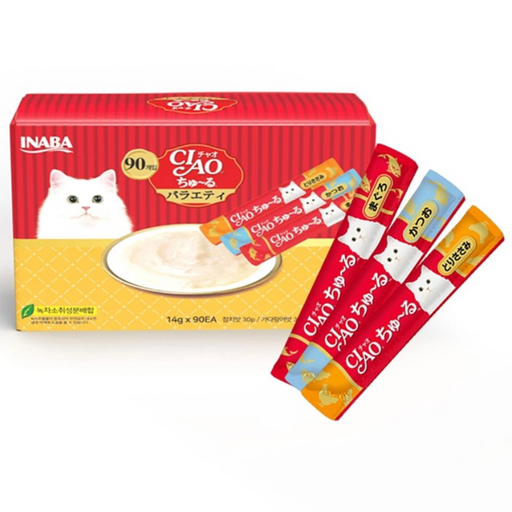 챠오츄르 대용량 90P 코스트코 고양이 츄르 간식 버라이어티 반려묘 차오추르 90P