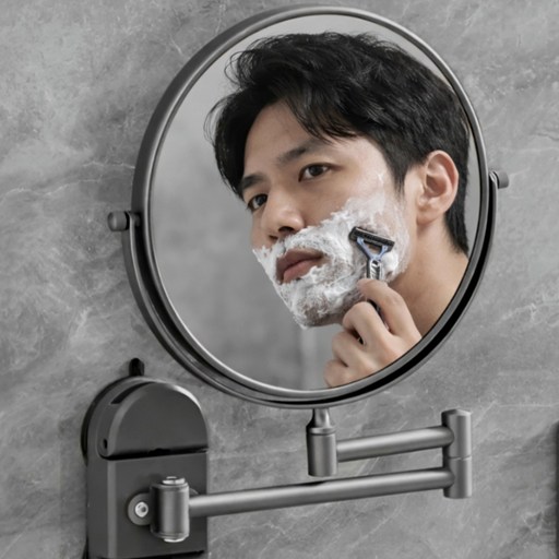 라이프리 프리미엄 무타공 흡착 양면 면도거울