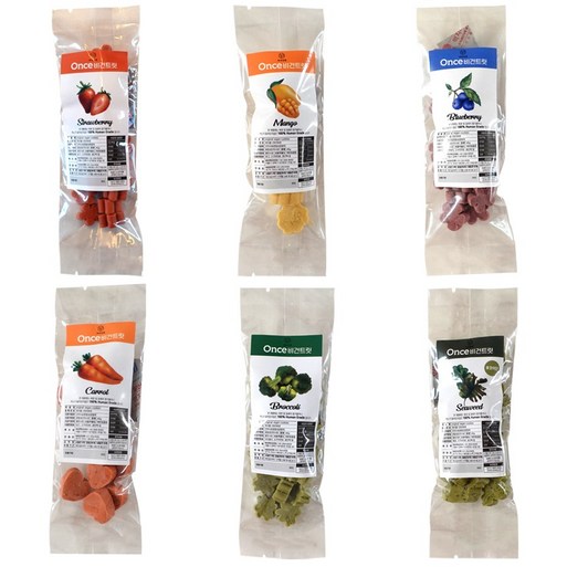 원스 비건트릿 강아지 다이어트 간식 비건 야채 과일 알러지 수제 간식 6개입 세트
