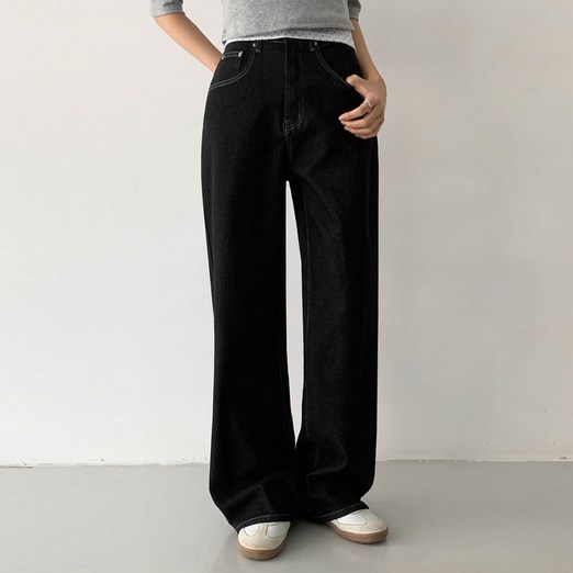 플랜데이 주식회사 여성용 숏 미디움 롱 기장 주디 히든밴딩 스판 베이직 와이드 팬츠