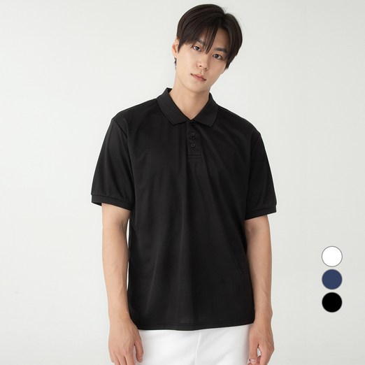 캐럿 남녀공용 카라 반팔 티셔츠