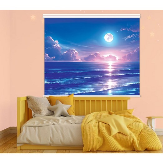 아르테홈 실사 암막롤스크린 바다1 오션