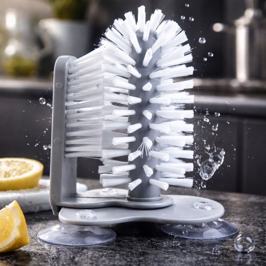 컵세척솔 카페 컵 설거지 컵세척기 텀블러 젖병 보틀, 1개, 그레이