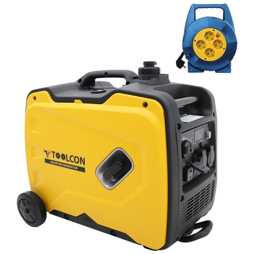 정격출력3KW 최대출력3.3KW 저소음 발전기 인버터 휴대용 가솔린 15M전선릴 증정