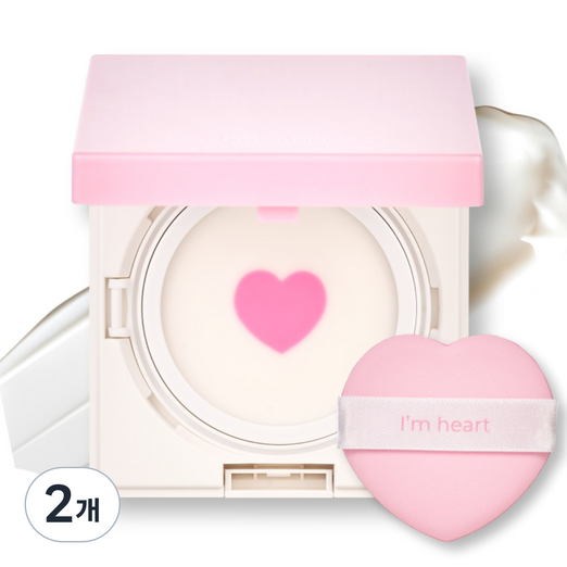 프롬키즈 하트 보습 크림밤 팩트 2종 유아 어린이 초등 판테놀 마데카 수딩 로션, 14g, 2개