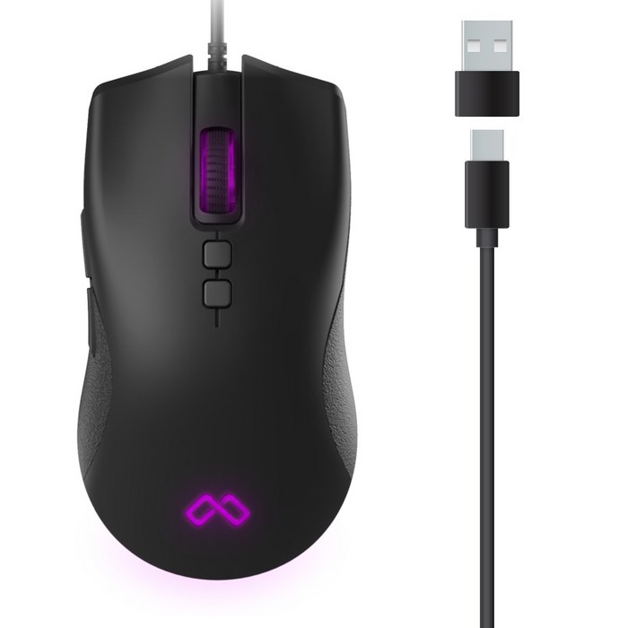 맥스틸 C타입 USB 무소음 게이밍 유선 마우스