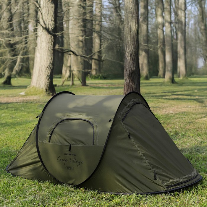 캠프빌리지 원터치 열차단 팝업텐트 M