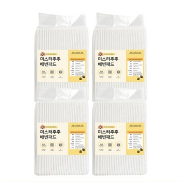 미스터추추 강아지 배변패드 45g, 50개입, 4개 미스터추추 강아지 배변패드 45g, 50개입, 4개