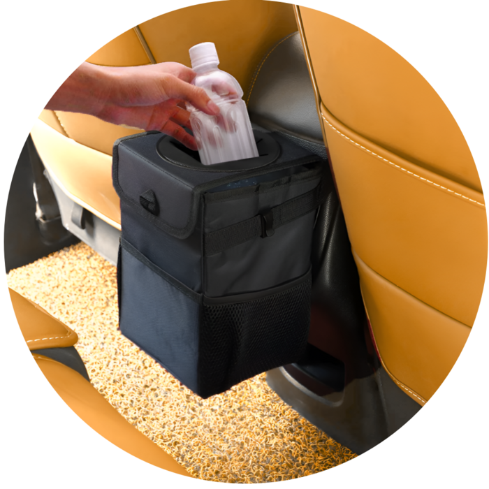 리브이즈 대용량 뒷자석쓰레기통 차량용쓰레기통 차량용휴지통 차량정리함, 1개