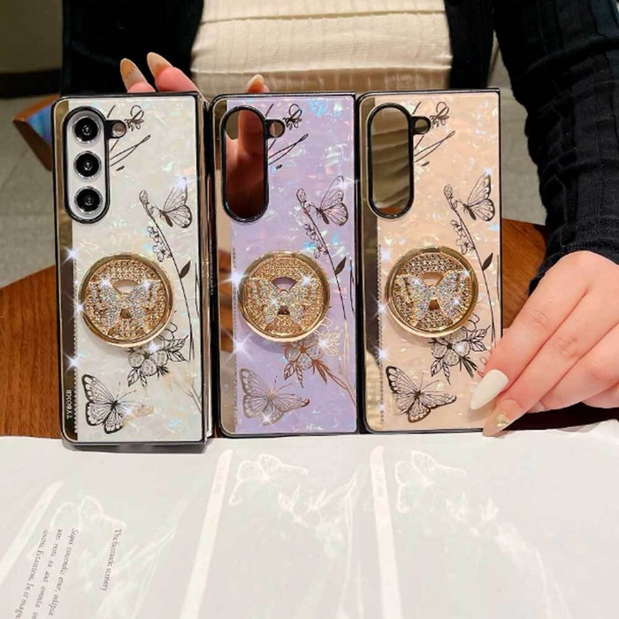 갤 겔럭시 폴드6 fold6 큐빅 나비 키링 유행케이스