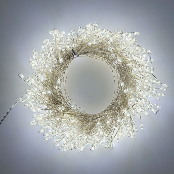 지아이비 DC24V LED 500구 큰알 폭죽와이어 크리스마스 트리 파티 무드등전원코드포함, 화이트, 1개