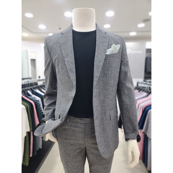 바쏘 24SS 이월 그레이 스판 COOL SETUP 캐쥬얼 슈트 정장BSY2JC45A