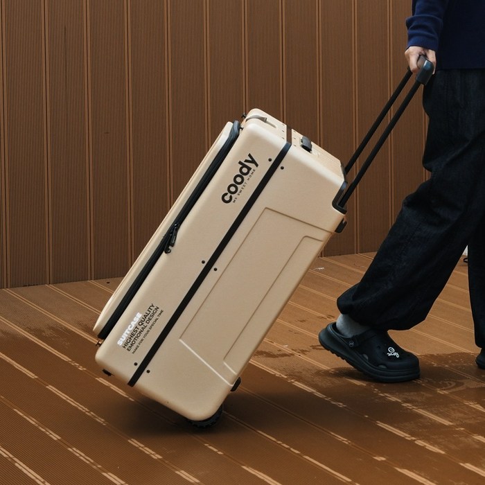 쿠디 웨건 캠핑 대형 접이식 카트 캐리어 수레 폴딩 광폭 대형 테이블 스토리지