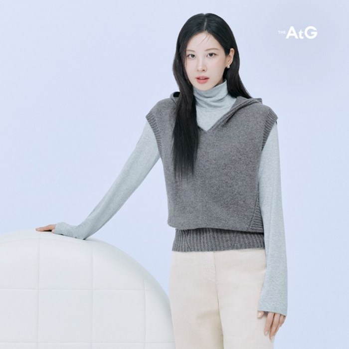 [론칭가69,900원]더엣지 24FW 울100% 후드 니트베스트 1종