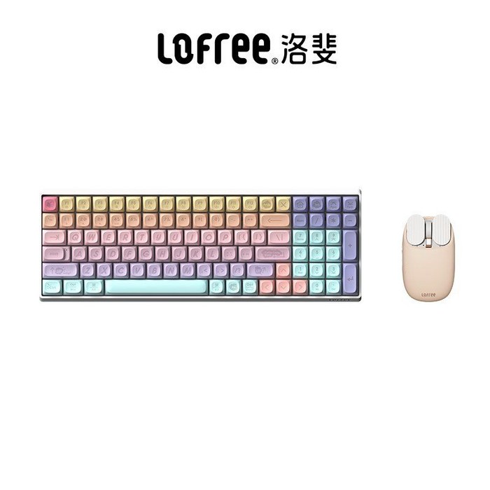 로프리 Lofree 기계식 블루투스 무선 키보드 사무용 키패드 100키, 마시멜로테마키보드마우스