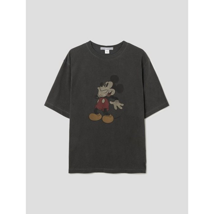 에잇세컨즈  Disney 미키마우스 가먼트다잉 티셔츠  애쉬 453342LQ24 7200267812