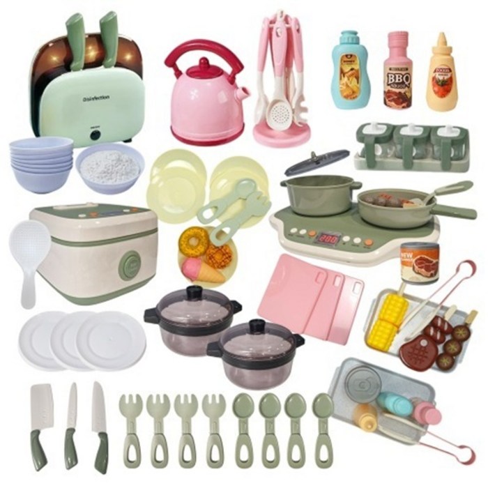 NEW 키친종합 소꿉놀이 85종 주방놀이 어린이집교구 유치원교구, 1개
