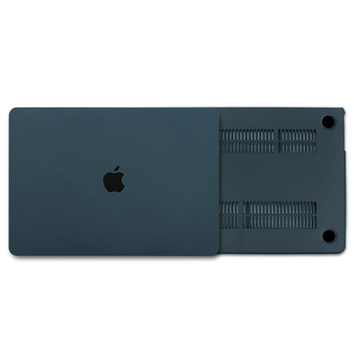 헤이맨 맥북 에어 13 인치 M4 소프트 매트 케이스 파우치, 네이비, 1개