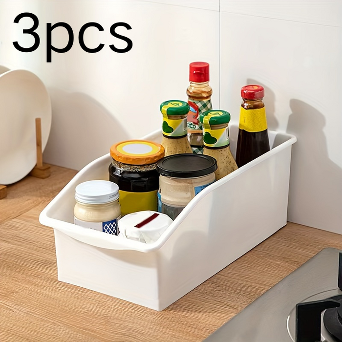 냉장고 정리 대형 다용도 슬라이드 수납함 3pcs