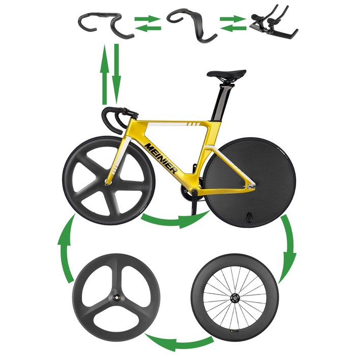 카본 트랙 자전거 픽시 고정 기어 완전한 단일 속도 5 스포크 폐쇄