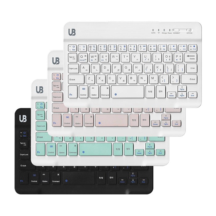UB 슬림 블루투스 키보드 휴대용 태블릿 노트북 스마트폰 10인치, 블랙, 단일상품 UB 슬림 블루투스 키보드 휴대용 태블릿 노트북 스마트폰 10인치, 블랙, 단일상품