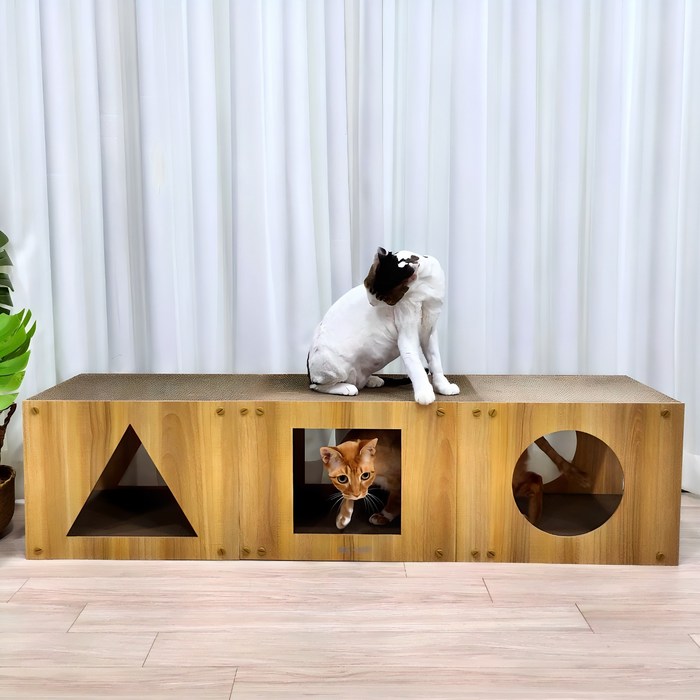 마아,고양이 스크래쳐 대형 터널 스크래쳐 숨숨집 125cm, 1개, 본품
