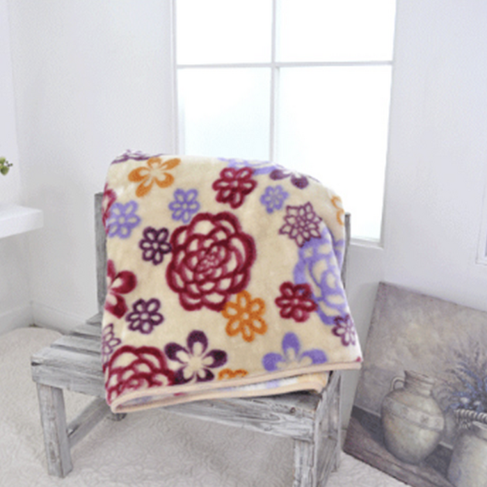 겨울 보들보들 화려한 꽃무늬 예쁜 담요 사무실 휴대용