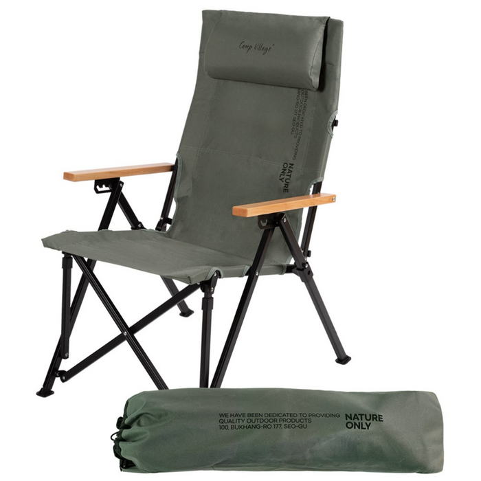 캠프빌리지 캠핑 낚시 4단 각도조절 접이식 리클라인 릴렉스체어 캠핑의자
