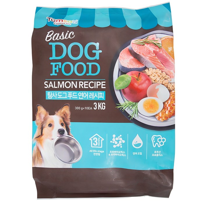 탐사6free강아지 사료 연어 레시피, 3kg, 1개 탐사6free강아지 사료 연어 레시피, 3kg, 1개