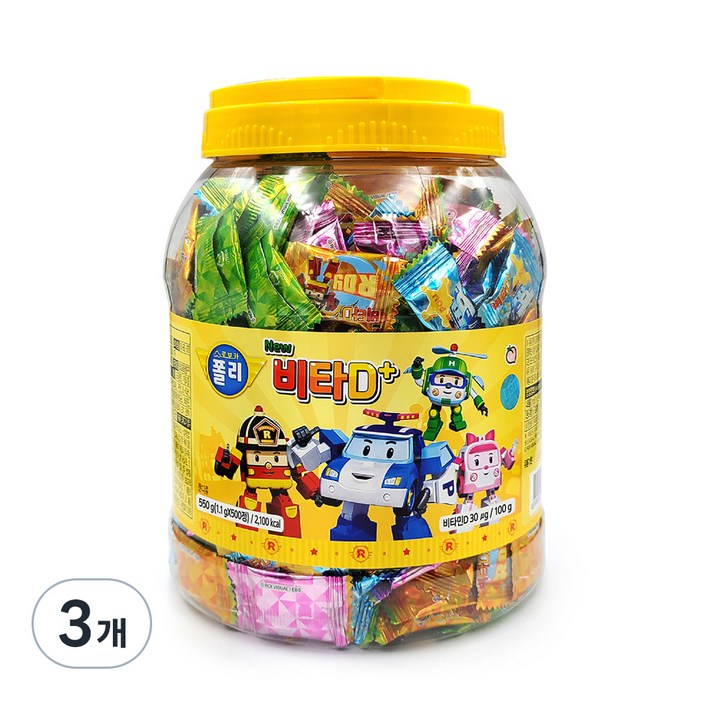로보카폴리 NEW 비타 D, 500정, 3개 로보카폴리 NEW 비타 D, 500정, 3개