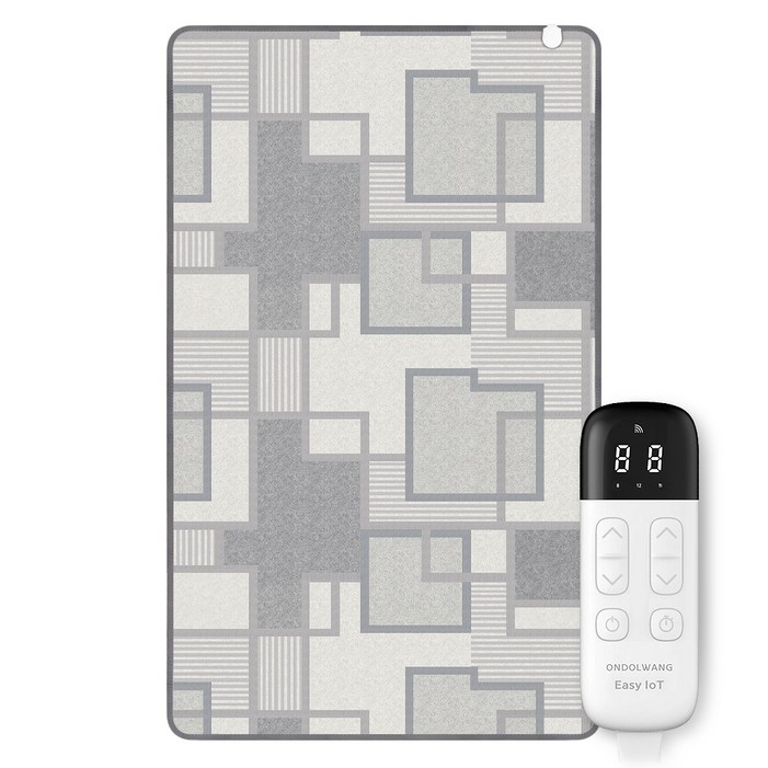 온돌왕 한일메디칼 IoT 탄소 모노륨매트 전기장판 모던그레이 CEL480W, 78인용300 x 183 cm