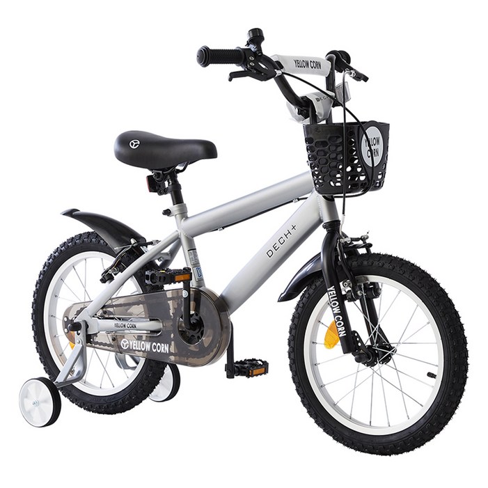 옐로우콘 아동용 데크 플러스 네발 보조 바퀴 자전거 40.6cm